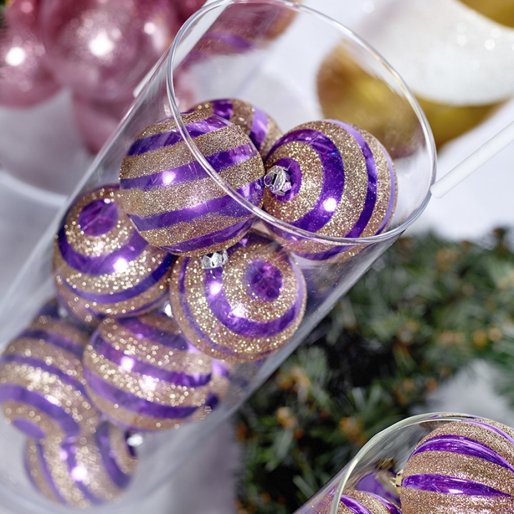 6cmjulekuglerperlemorlillamedvandrettestriberafchampagneglitter6stkiboks-01