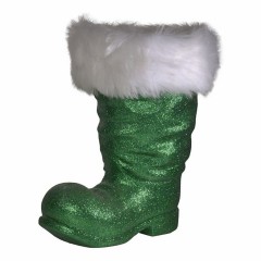Julemandens støvle, 40 cm grønt glitter