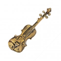 40 cm Violin, antik guld m/champagne glitter