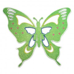 33x40 cm sommerfugle, grøn multi