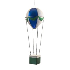 48 cm luftballon, blå, grøn og hvid