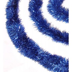 3 meter blå lametta, eksklusiv kvalitet, Ø15 cm