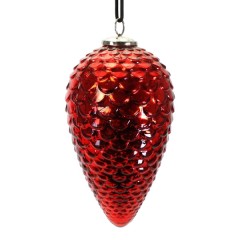 Glas-kogle XL, rød, 12x12x23 cm