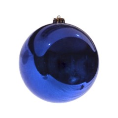 15 cm julekugle, blank blå