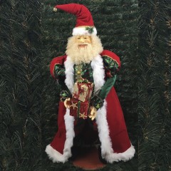 Julemand, 90 cm, rød, grøn og guld 